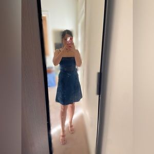 Denim BeBe Dress With Pretty Attachment Belt